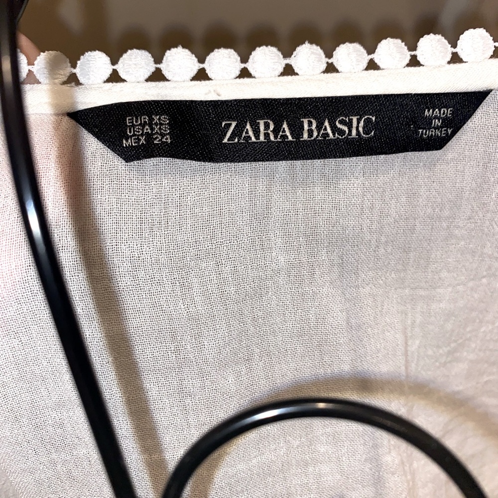 Button Down Elastic Cuff Blouse In White - image 4